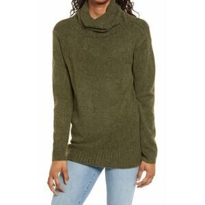 BP. Womens Longline Turtleneck Sweater‎ in Olive Night 2XS MSRP $39 BP420420MI
